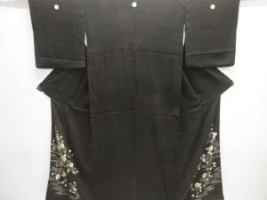 アンティーク　錦紗流水に菊模様刺繍留袖